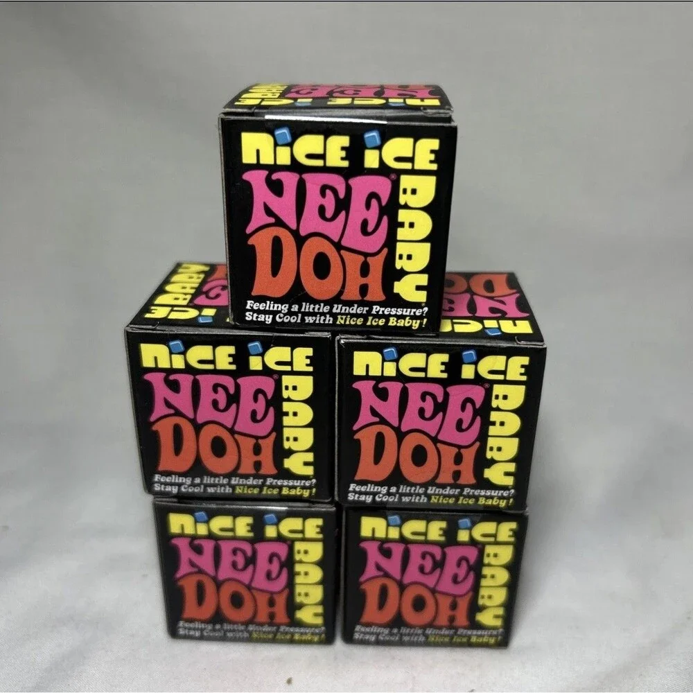 Lot Of 5 Schylling NeeDoh Nice Ice Baby Blue, Purple, Pink Sealed Authentic New